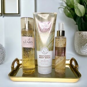 Bath & Body Works In The Stars Gift Set Body Shimmer Body Wash NWT